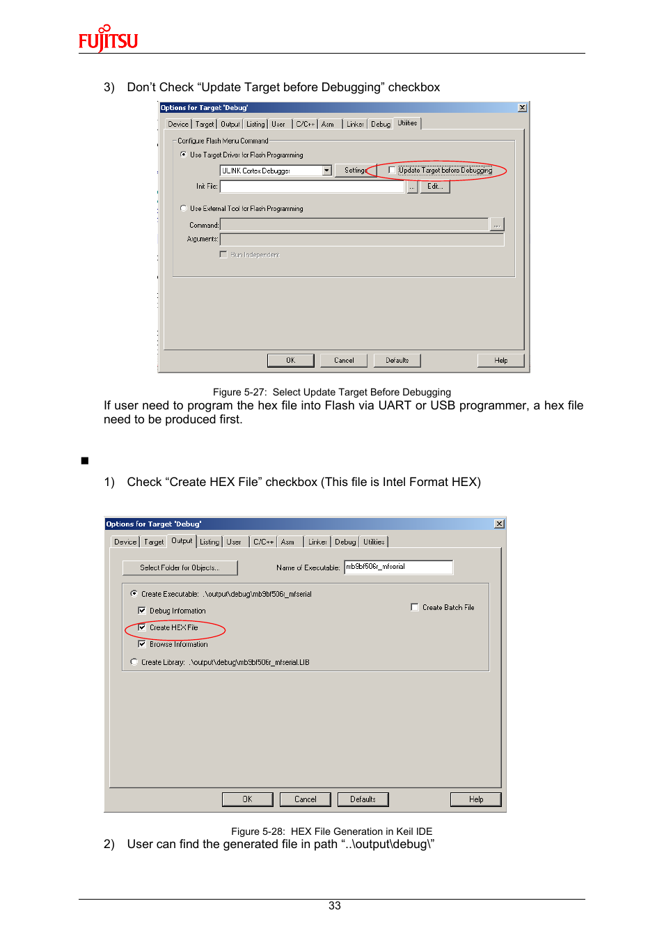 FUJITSU 32-Bit Microcontroller MB9B500 Series User Manual | Page 33 / 34