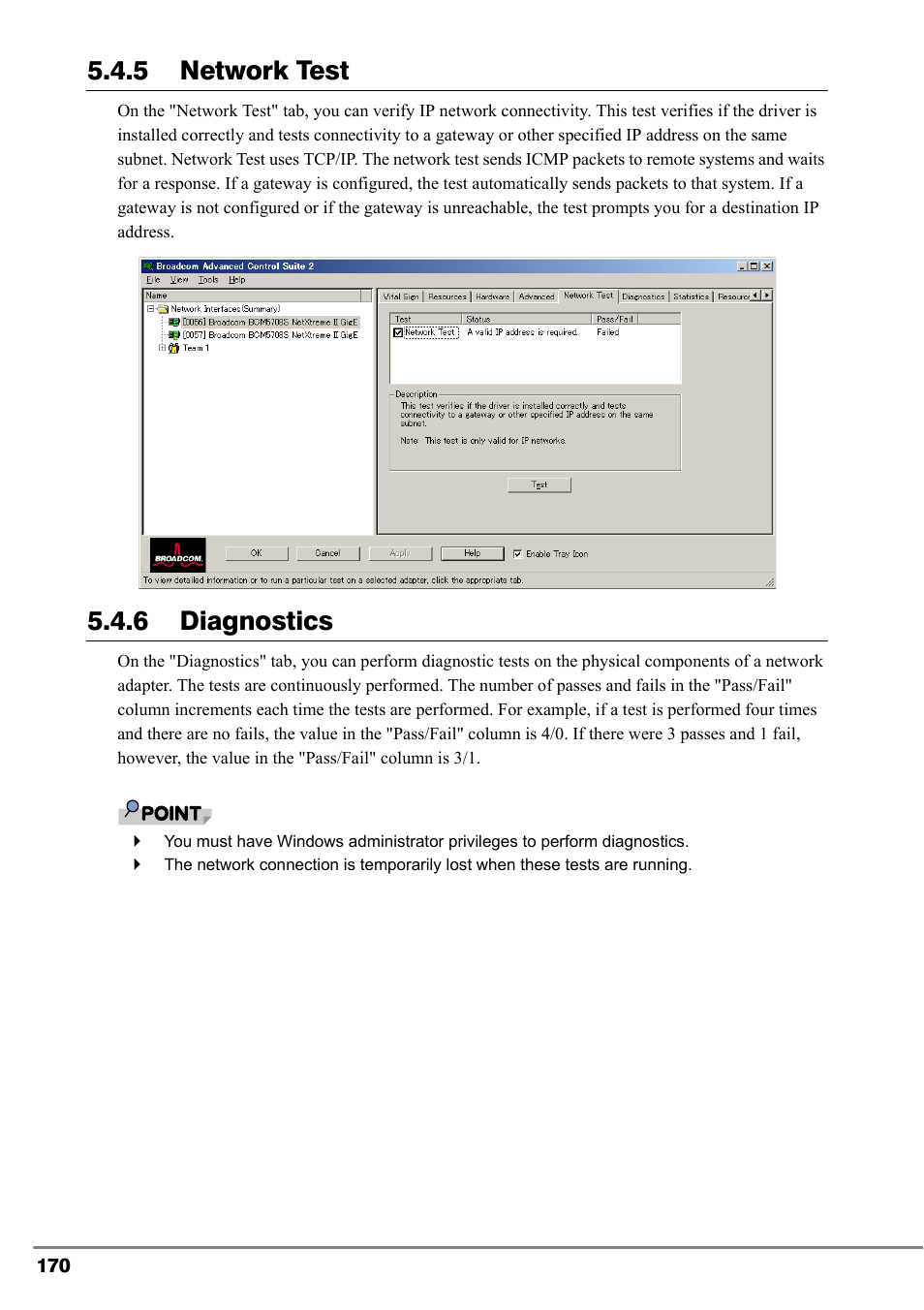 5 network test"(pg.170), 6 diagnostics"(pg.170), 5 network test | 6 diagnostics | FUJITSU PG-FCS102 User Manual | Page 70 / 98