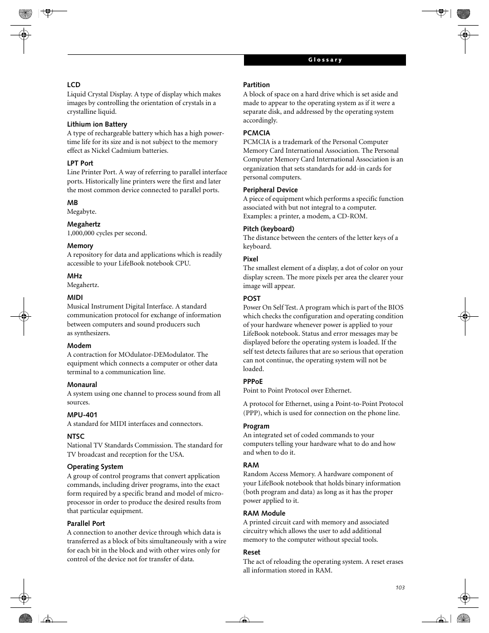FUJITSU LIFEBOOK C2111 User Manual | Page 109 / 116
