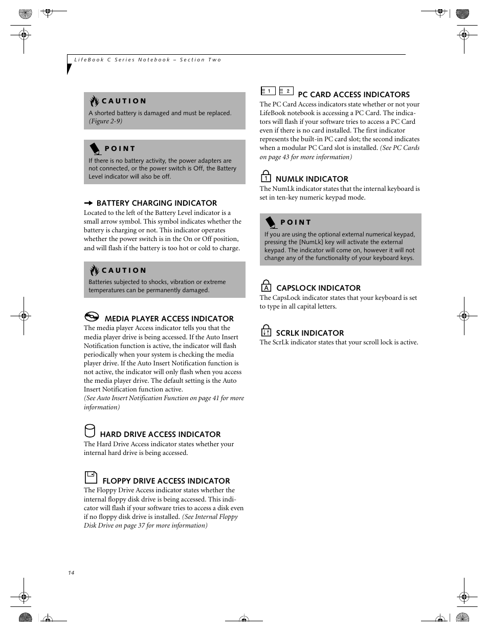 FUJITSU LIFEBOOK C2111 User Manual | Page 20 / 116