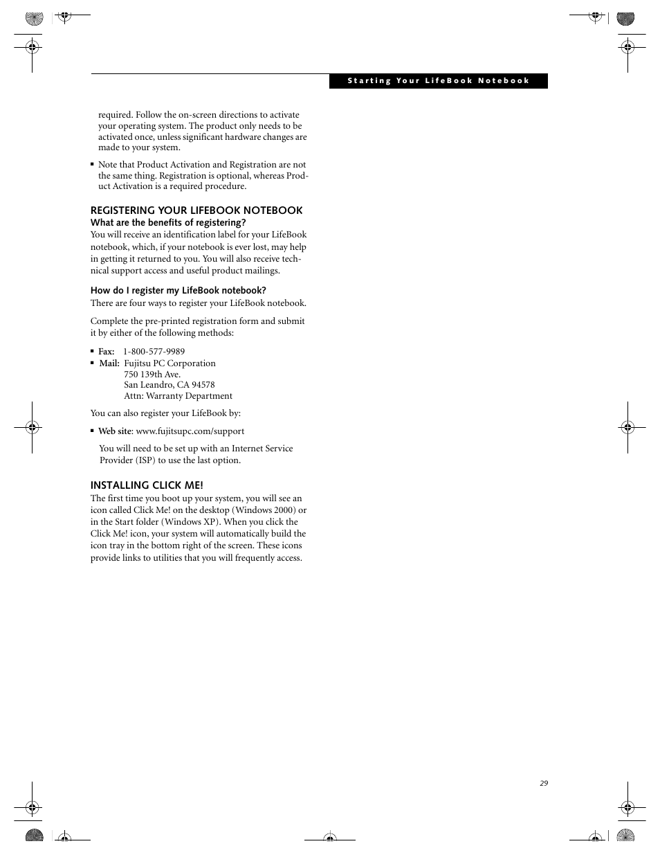 FUJITSU LIFEBOOK C2111 User Manual | Page 35 / 116