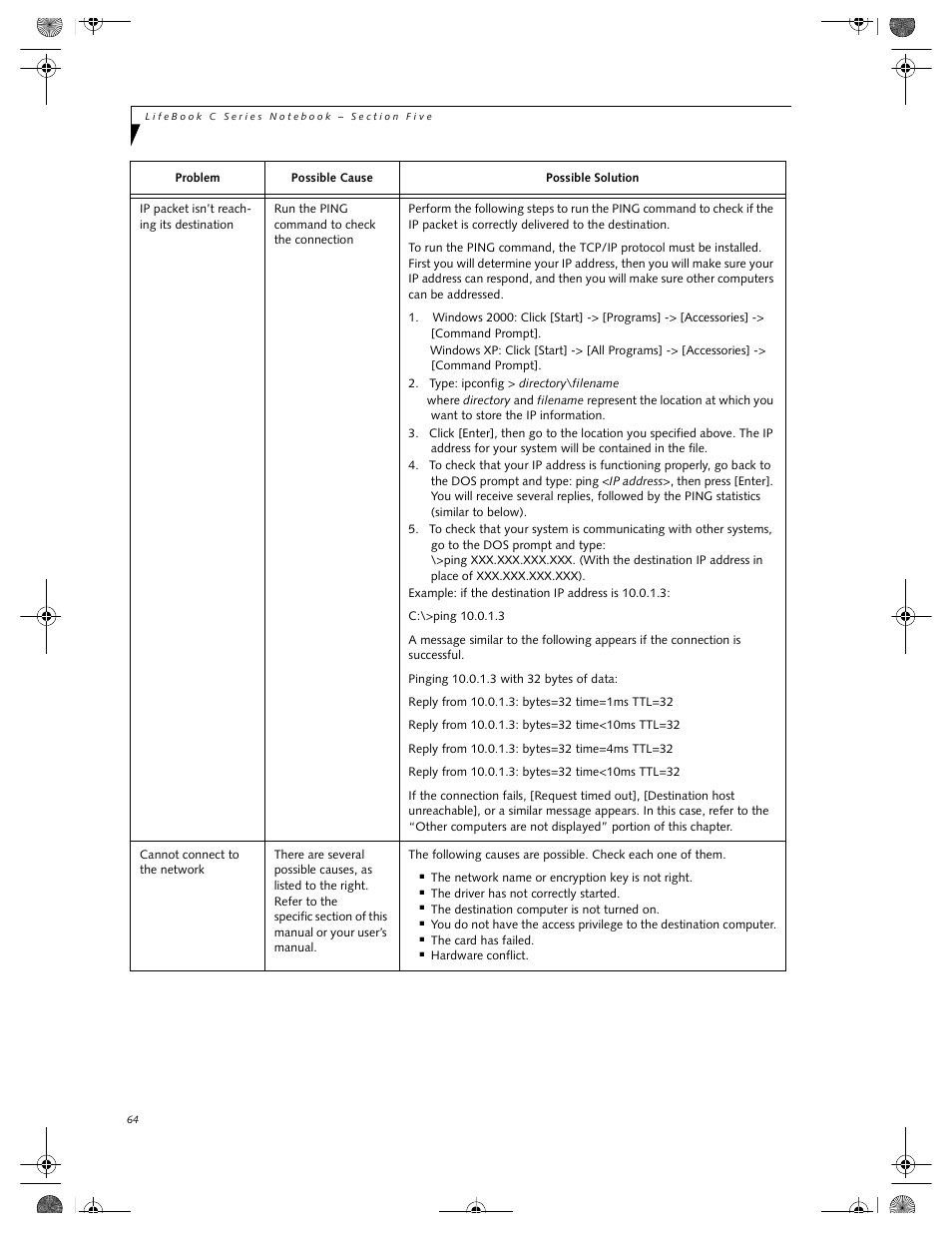 FUJITSU LIFEBOOK C2111 User Manual | Page 70 / 116