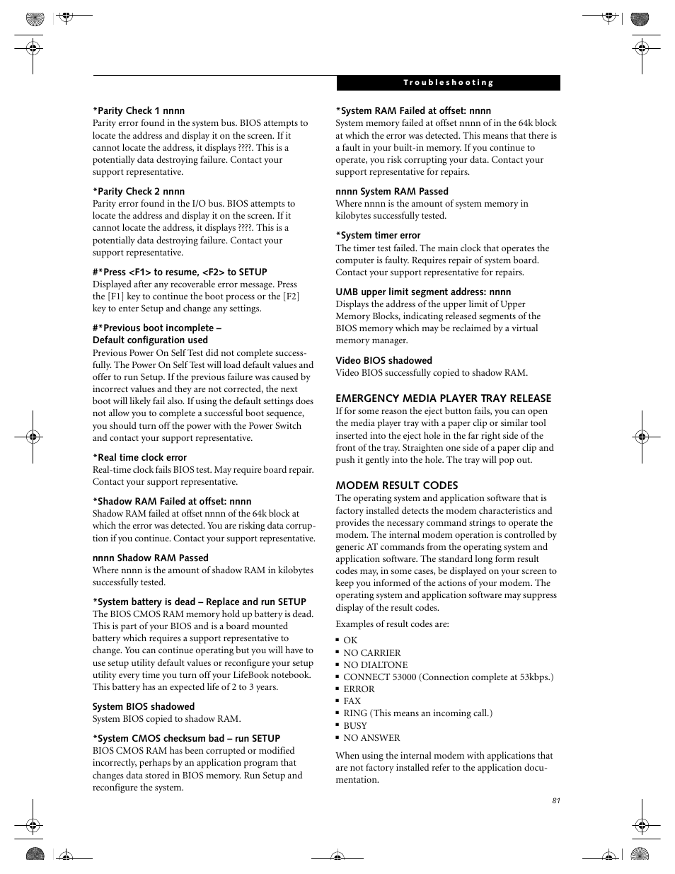 FUJITSU LIFEBOOK C2111 User Manual | Page 87 / 116