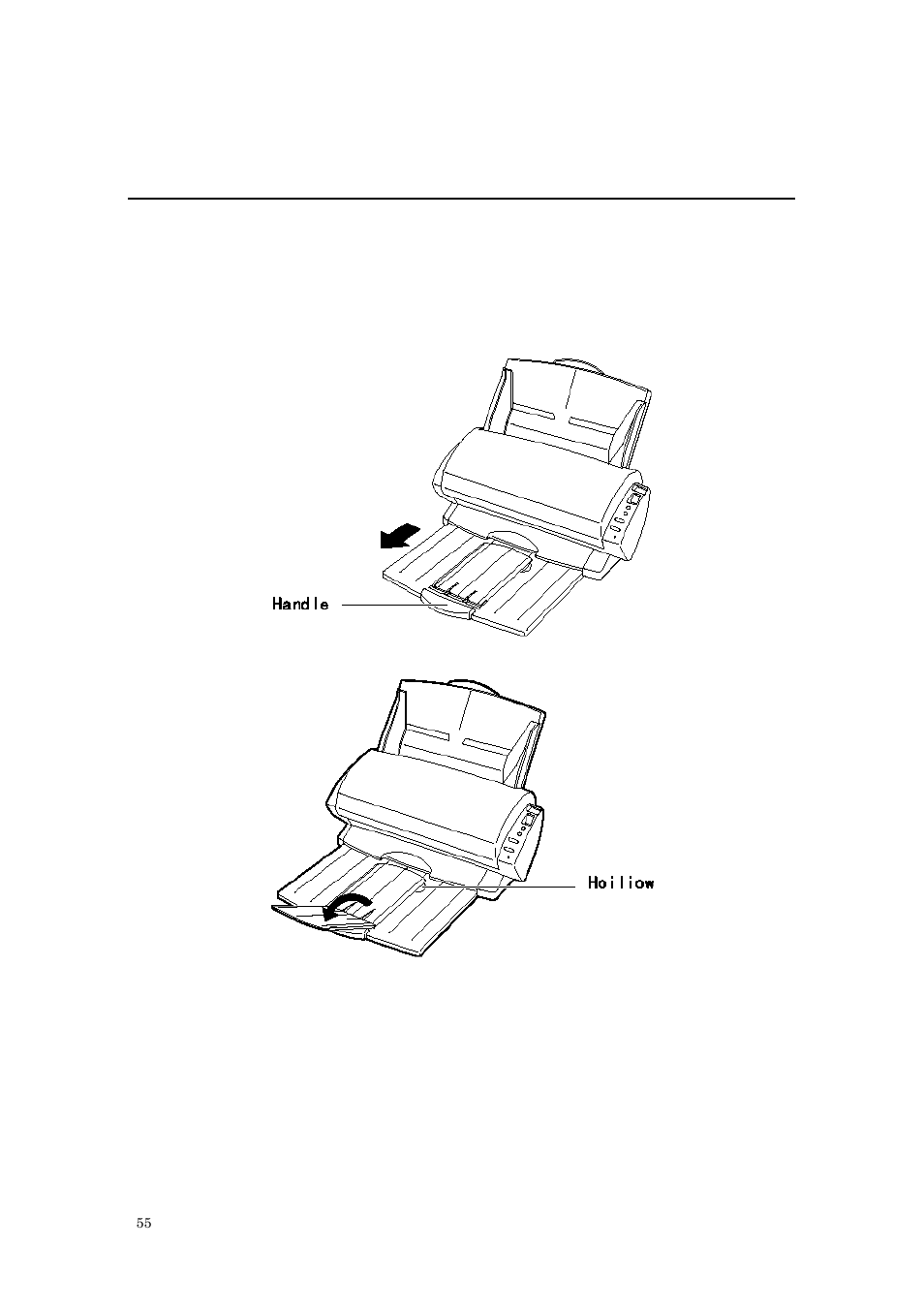 4 preparing the stacker and chuter | FUJITSU M3091DC User Manual | Page 28 / 51
