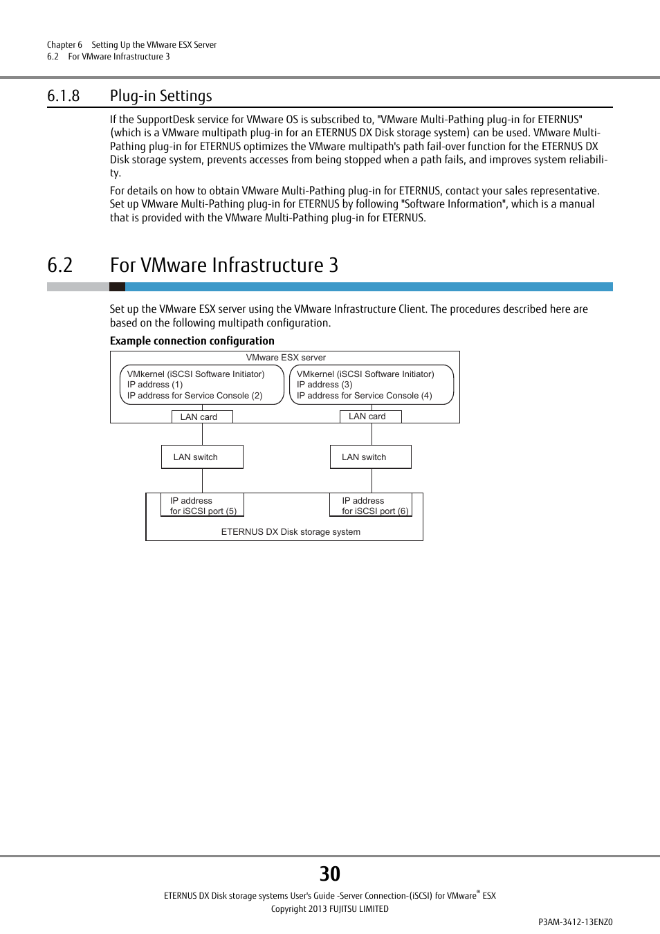 8 plug-in settings, 2 for vmware infrastructure 3 | FUJITSU Eturneus Disk Storage System (ISCSI) for VMware ESX User Manual | Page 30 / 42