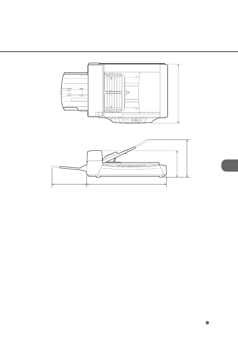 Dimensions, Dimensions -3 | FUJITSU fi-4750C User Manual | Page 58 / 94