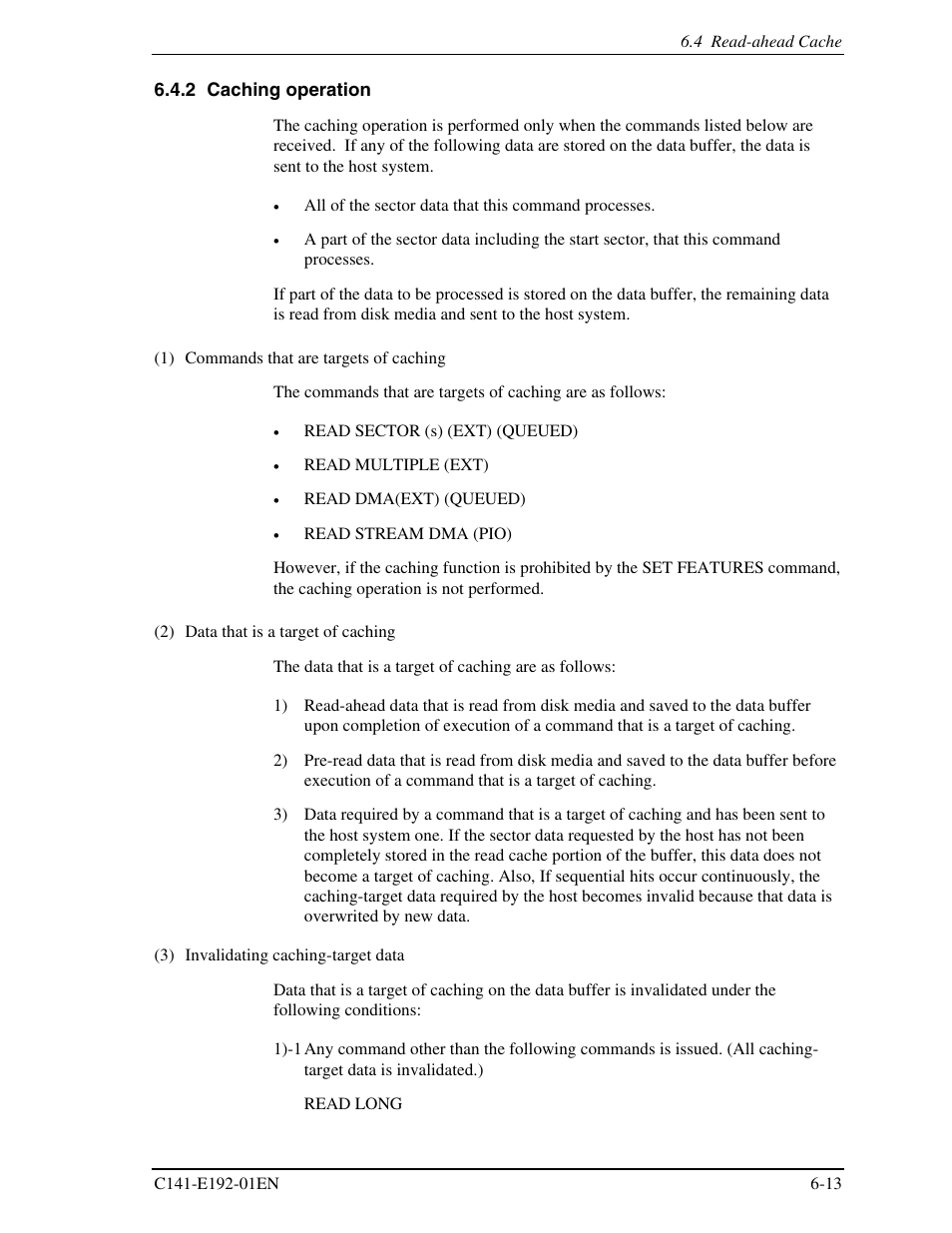 2 caching operation | FUJITSU MHT2060AT User Manual | Page 233 / 256