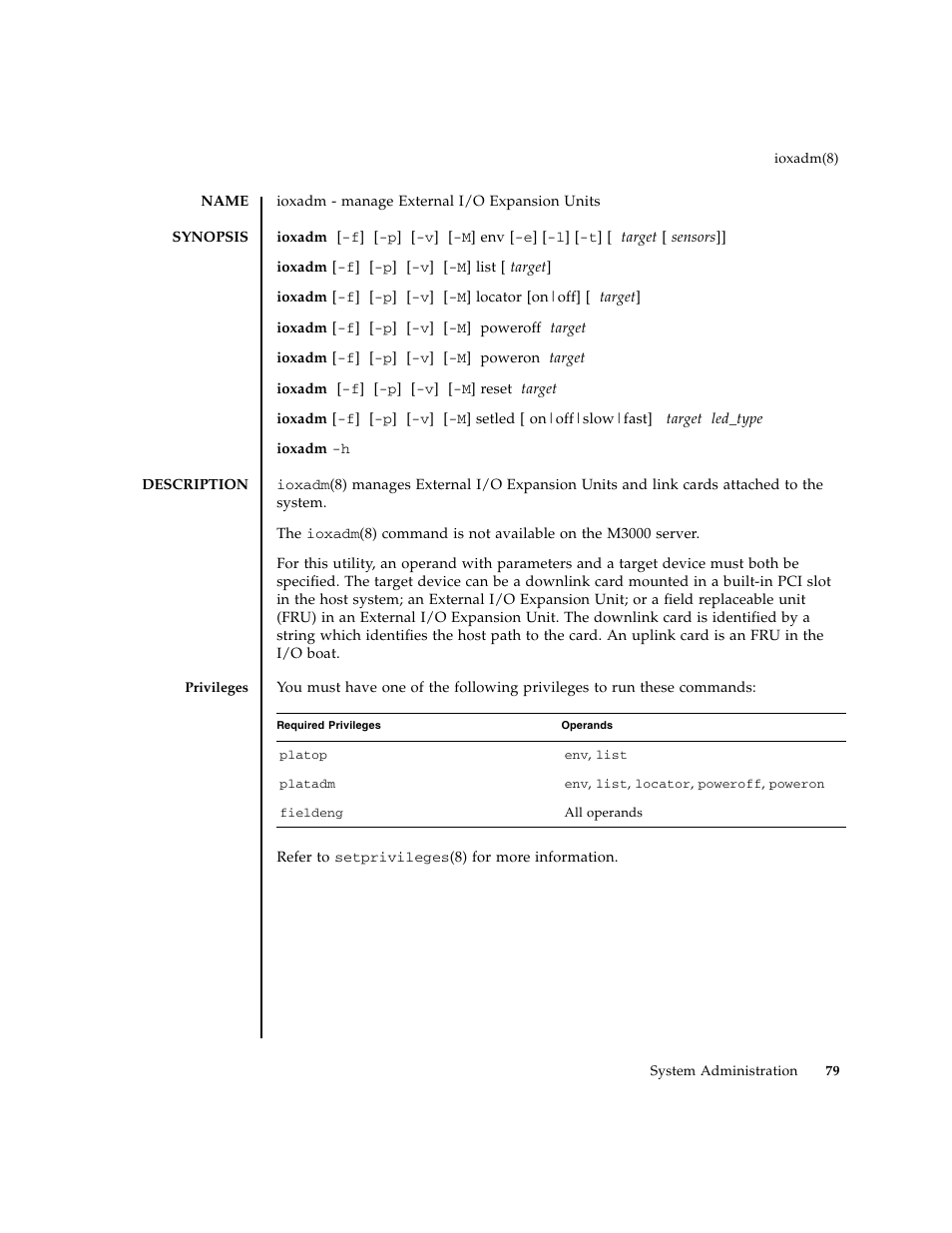 Ioxadm | FUJITSU M8000 User Manual | Page 101 / 518