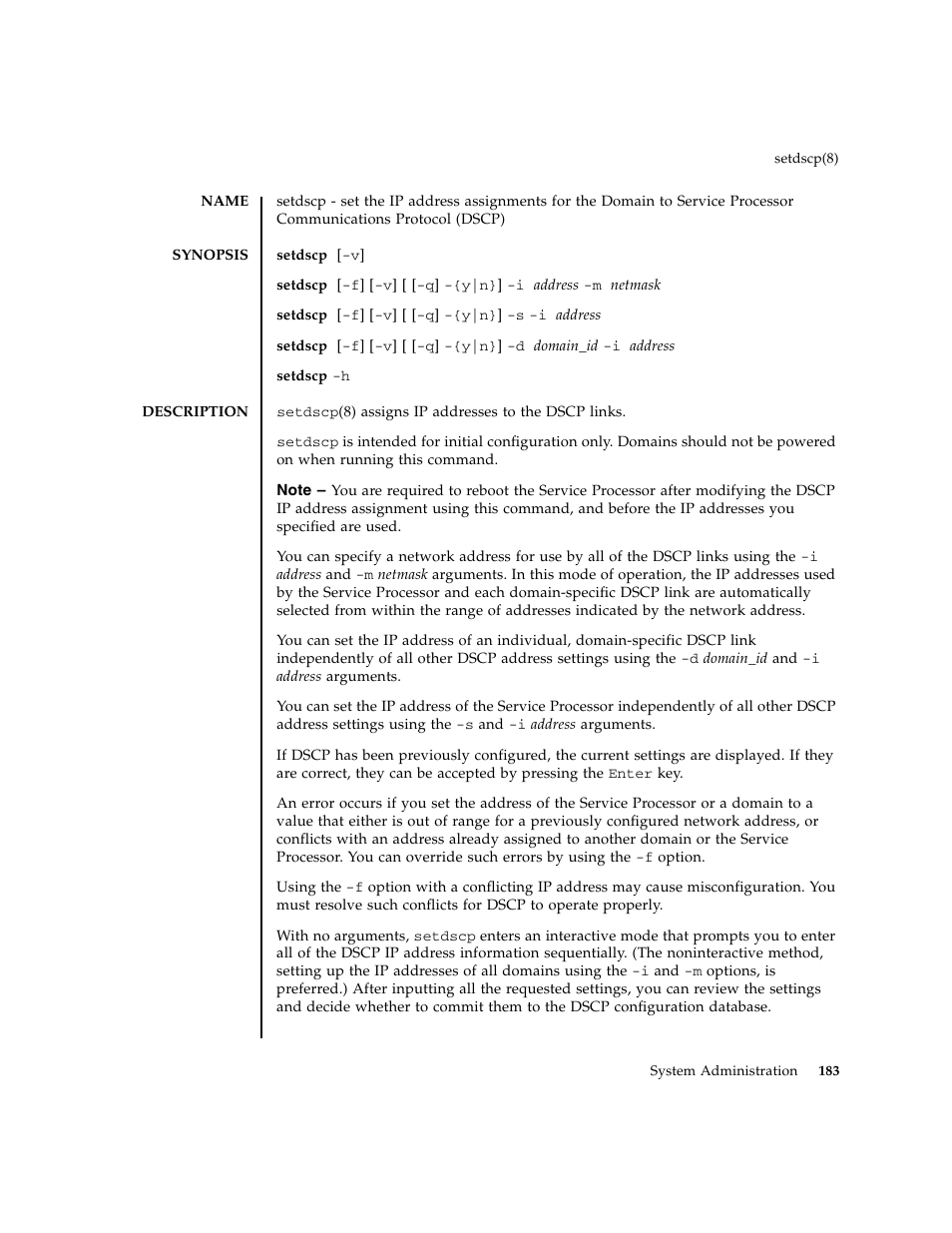 Setdscp | FUJITSU M8000 User Manual | Page 205 / 518