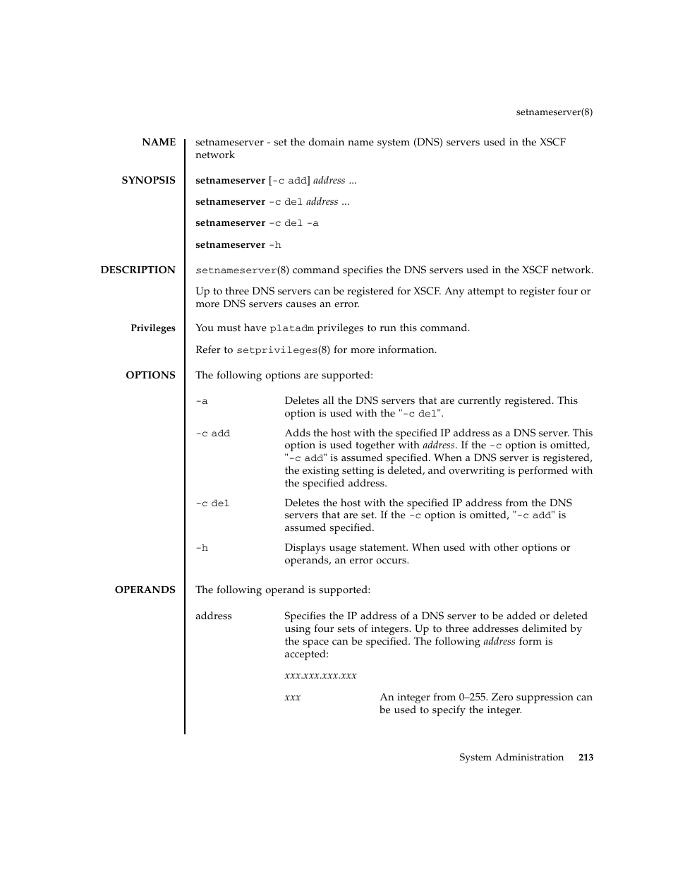 Setnameserver | FUJITSU M8000 User Manual | Page 235 / 518