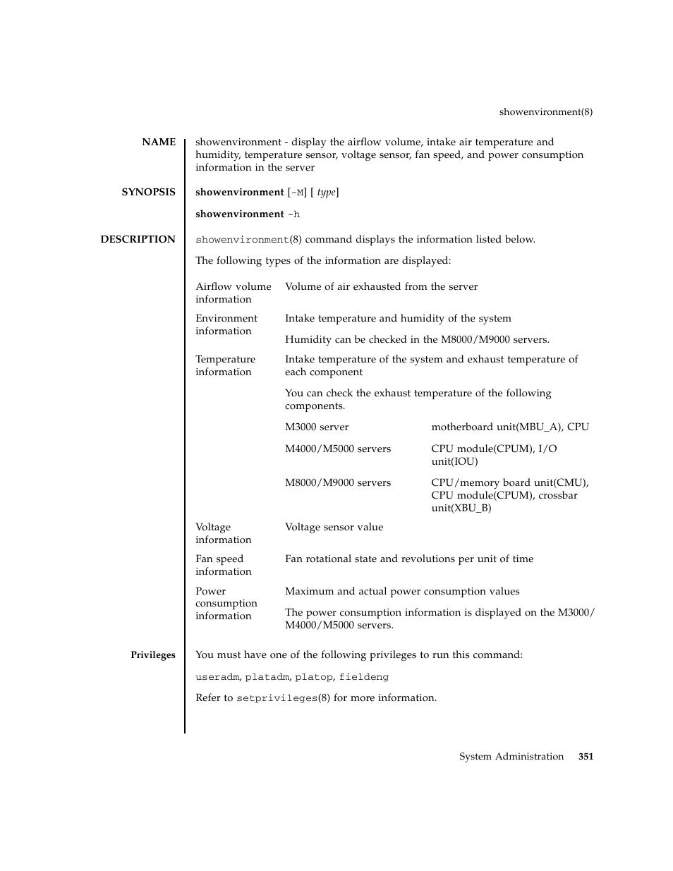 Showenvironment | FUJITSU M8000 User Manual | Page 373 / 518