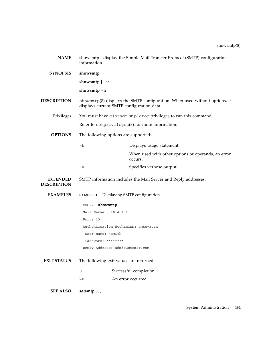 Showsmtp | FUJITSU M8000 User Manual | Page 453 / 518