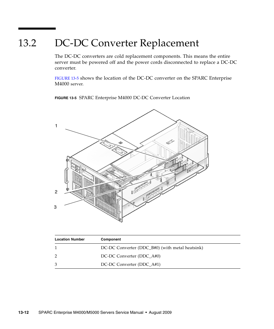 2 dc-dc converter replacement, Dc-dc converter replacement | FUJITSU SPARC ENTERPRISE M5000 User Manual | Page 238 / 308