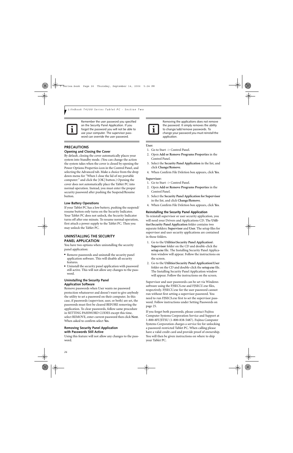 FUJITSU T4215 User Manual | Page 34 / 136