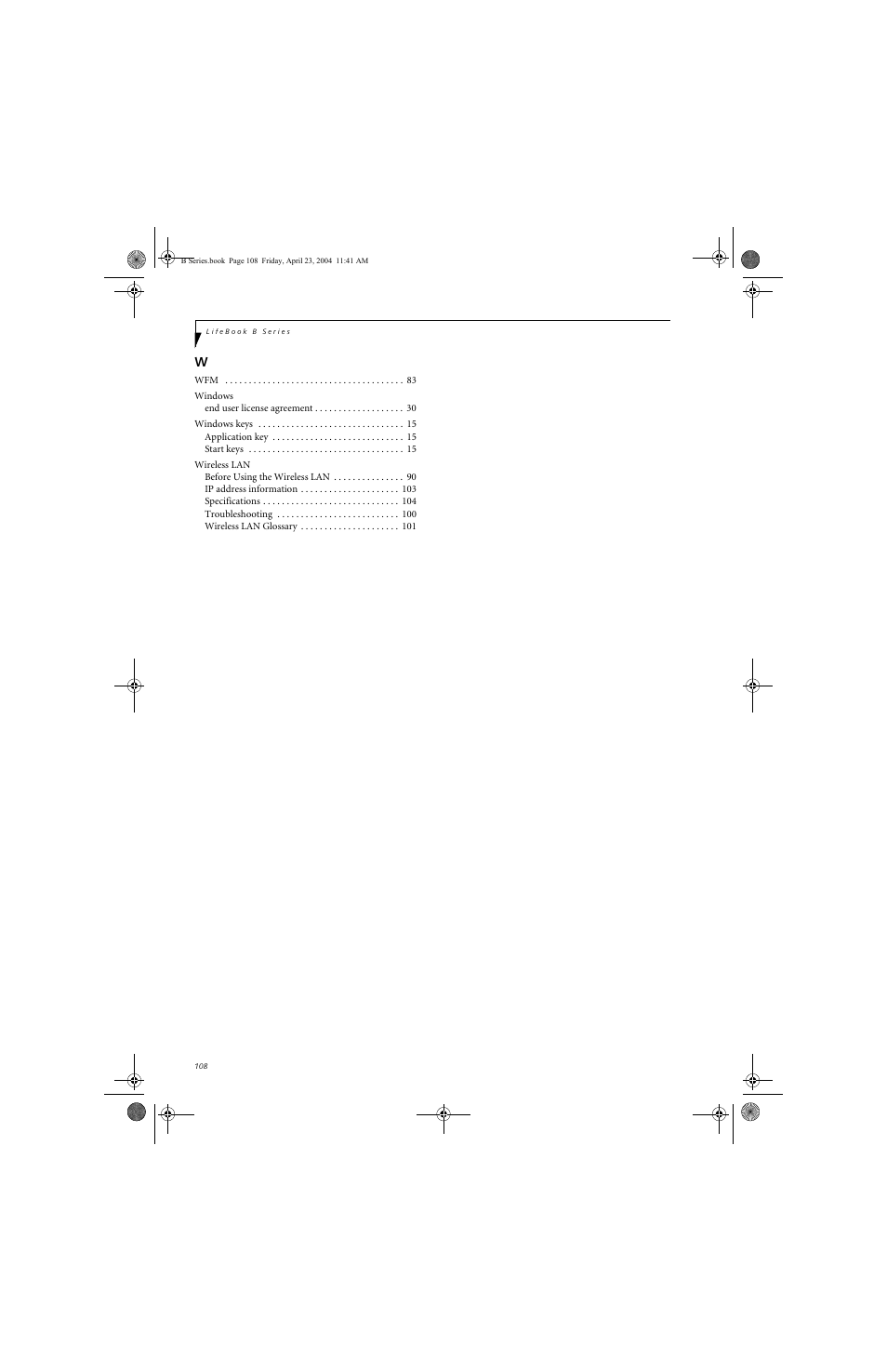 FUJITSU B3020D User Manual | Page 115 / 115