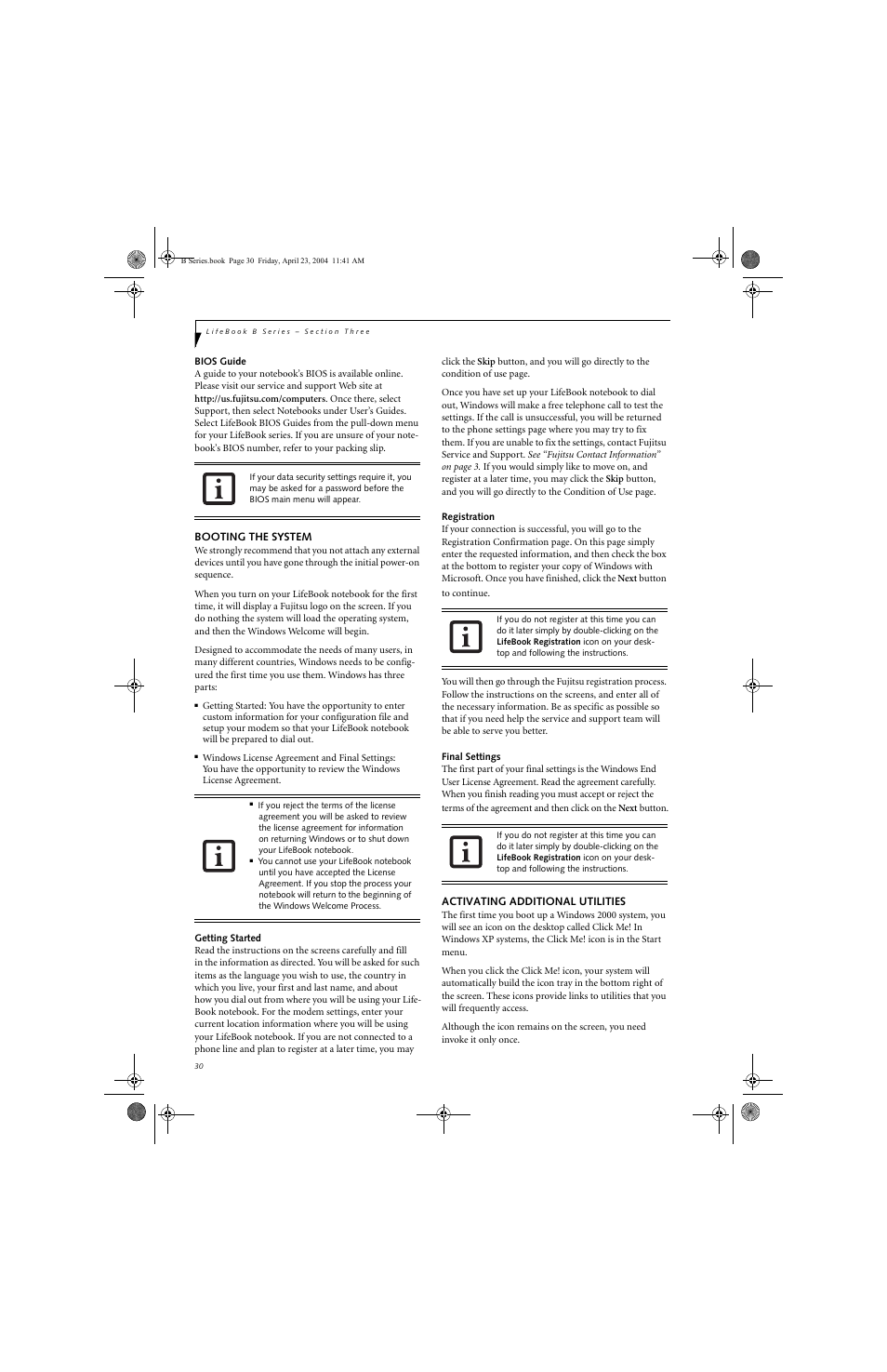 FUJITSU B3020D User Manual | Page 37 / 115