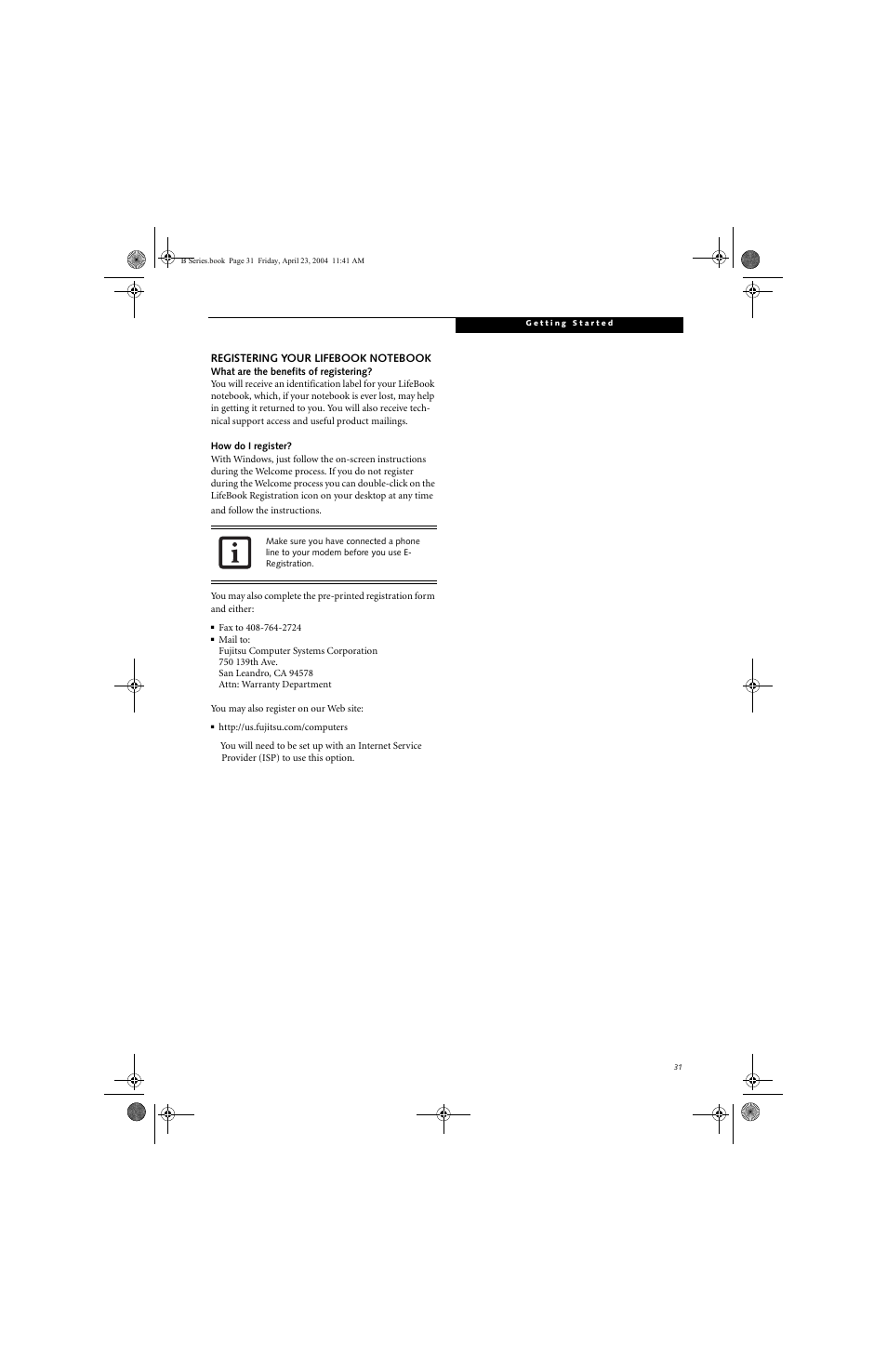 FUJITSU B3020D User Manual | Page 38 / 115