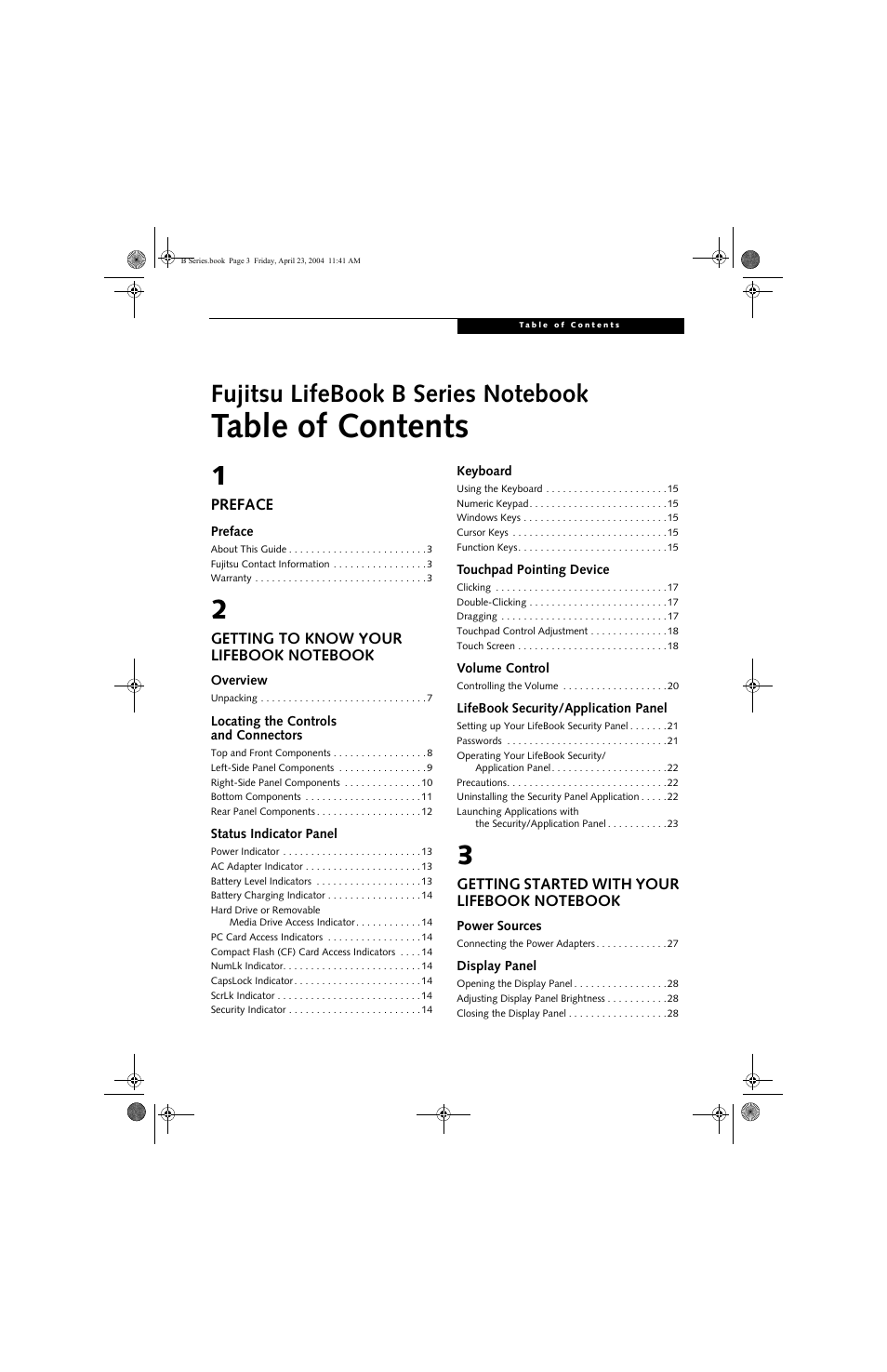 FUJITSU B3020D User Manual | Page 4 / 115