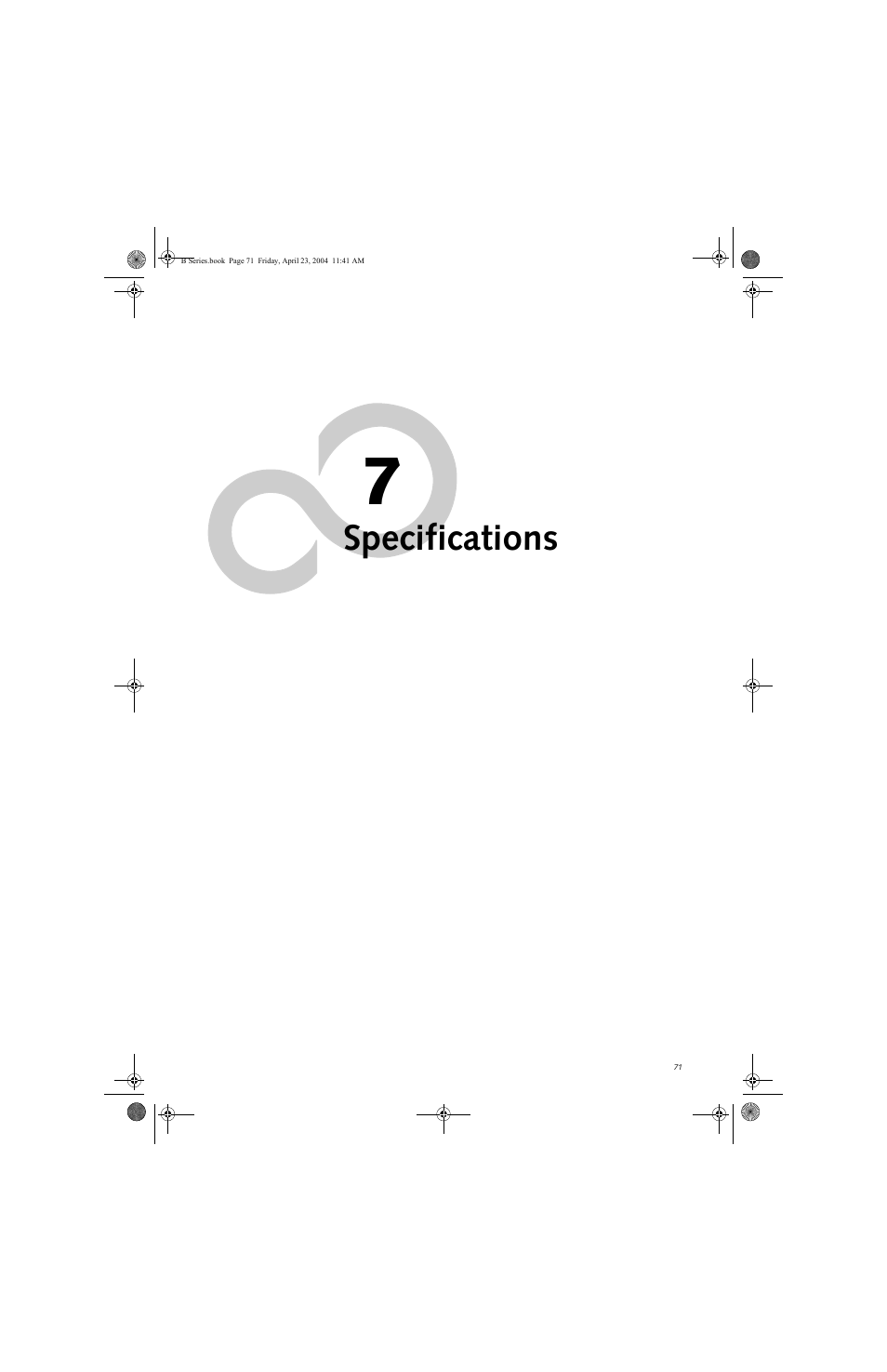 Specifications | FUJITSU B3020D User Manual | Page 78 / 115