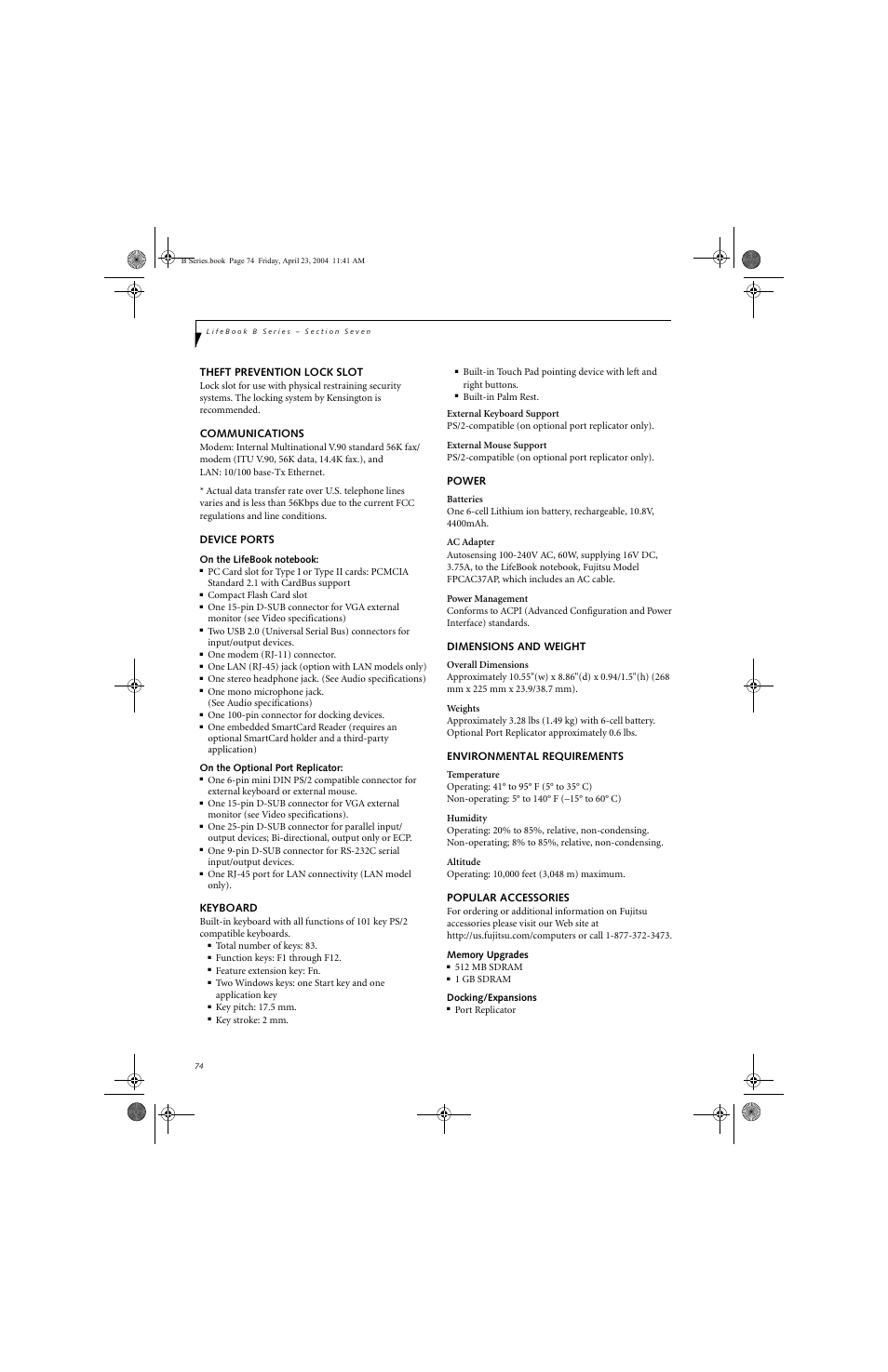 FUJITSU B3020D User Manual | Page 81 / 115