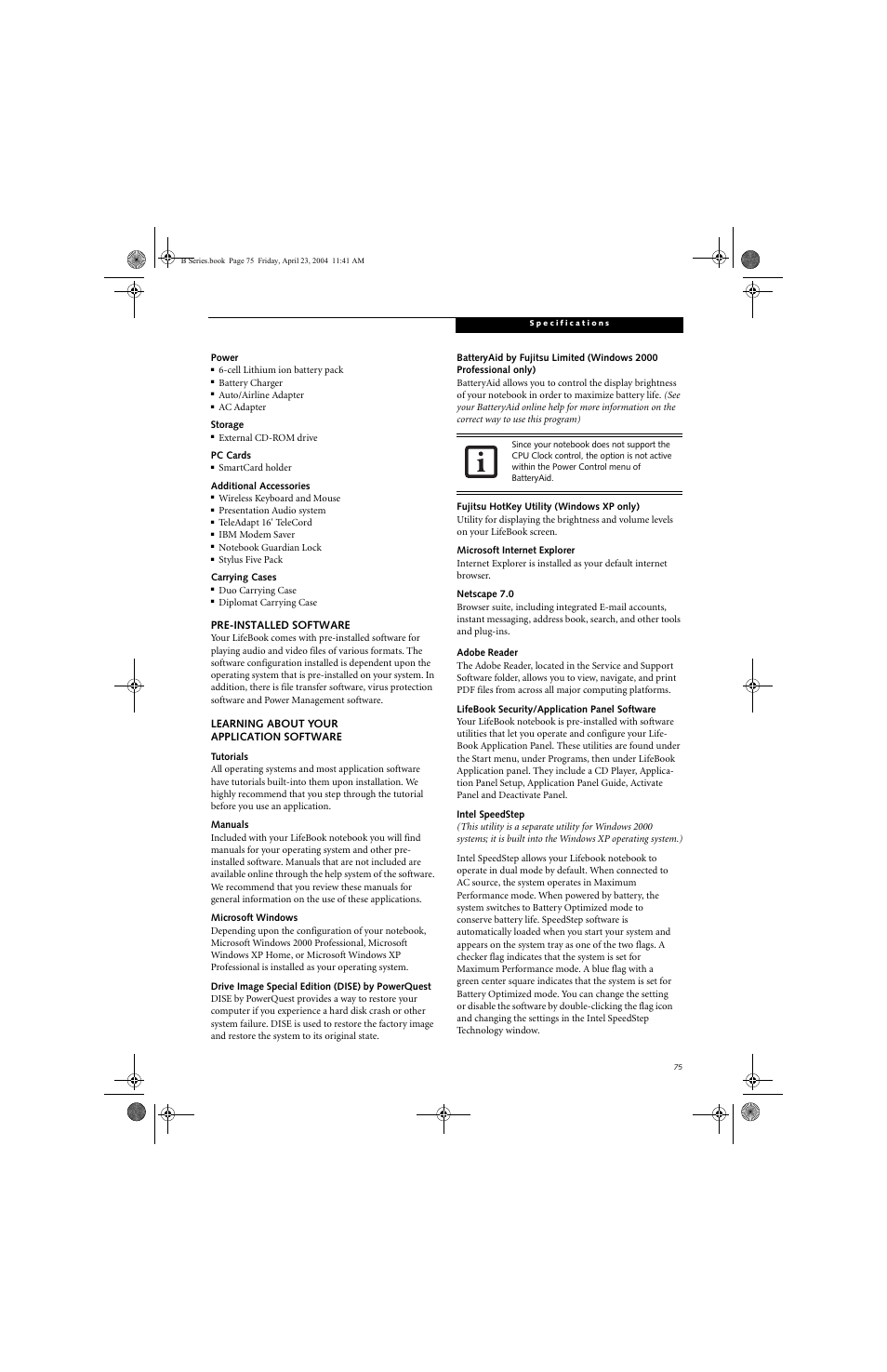 FUJITSU B3020D User Manual | Page 82 / 115