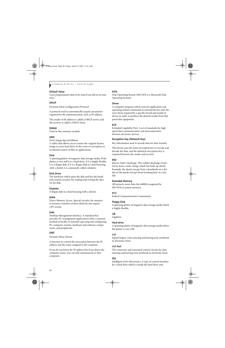 FUJITSU B3020D User Manual | Page 87 / 115