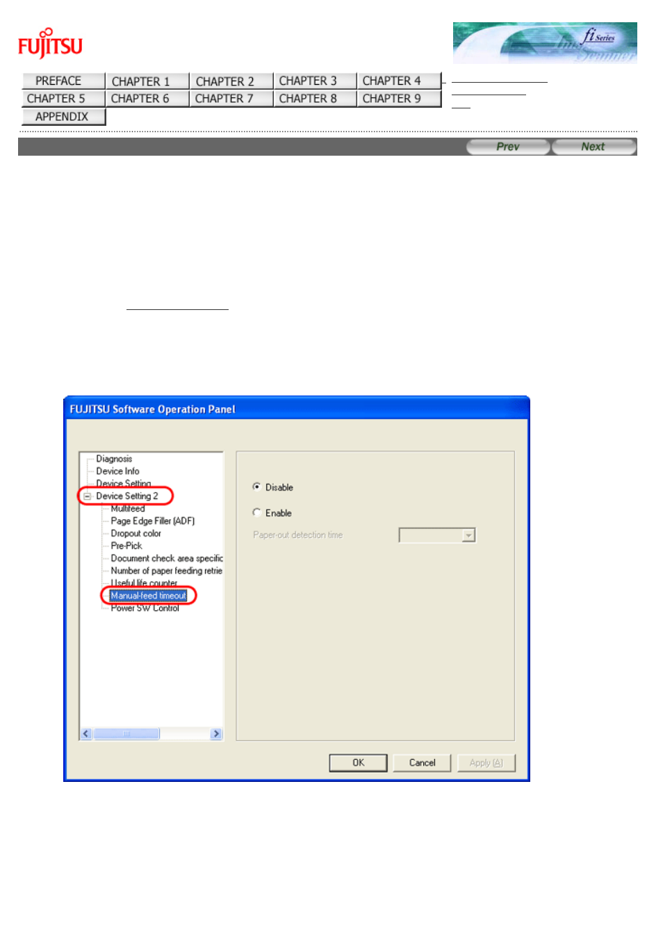 Manual-feed timeout | FUJITSU fi-6130 User Manual | Page 200 / 211