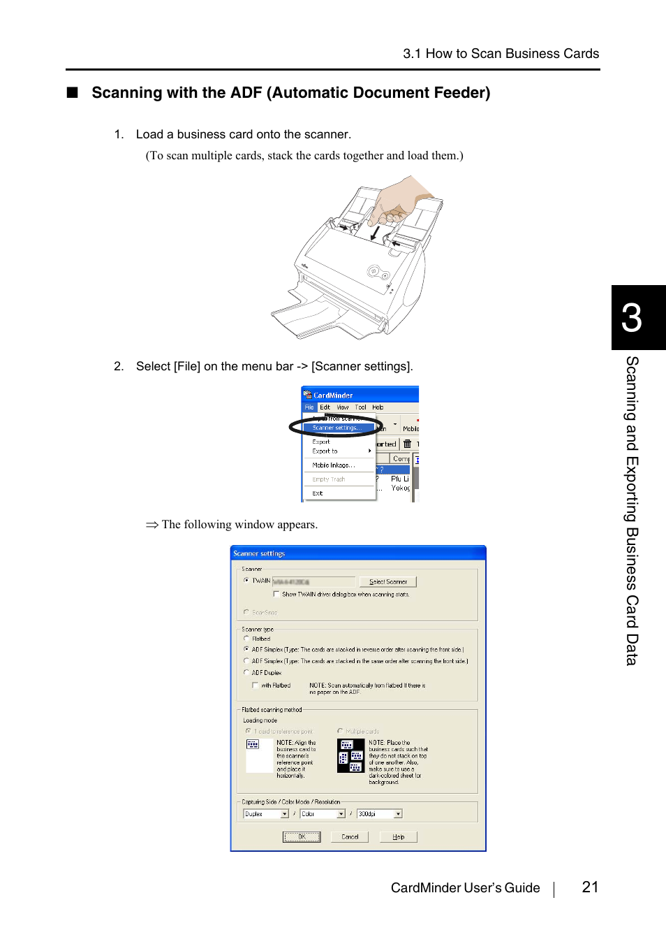 FUJITSU CardMinder P3PC-1562-01ENZ0 User Manual | Page 29 / 85