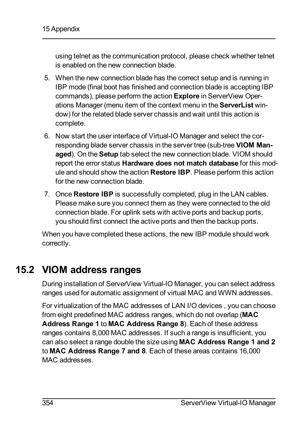 2 viom address ranges | FUJITSU ServerView Virtual-IO Manager V3.1 User Manual | Page 354 / 362
