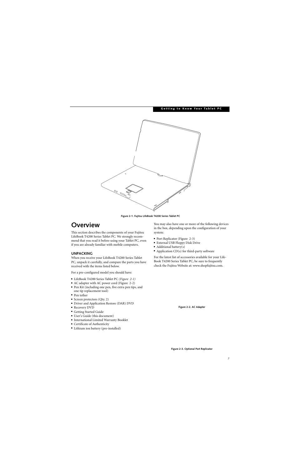 Overview | FUJITSU T4220 User Manual | Page 15 / 136