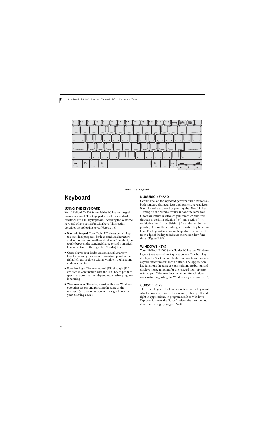 Keyboard | FUJITSU T4220 User Manual | Page 29 / 136