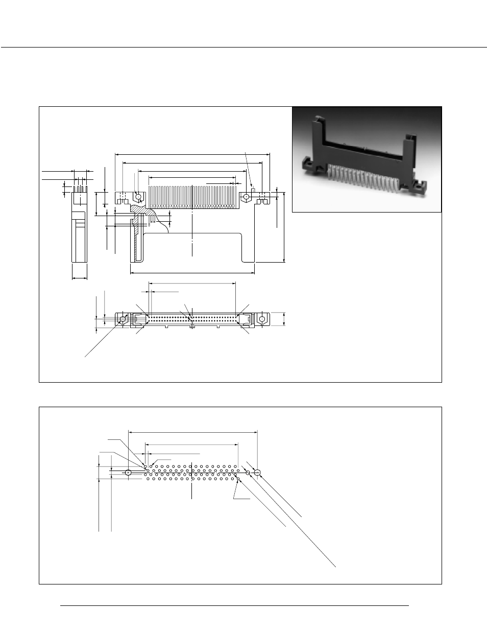 560h series connector conforming to ver. 4, Pc board mounting hole layout (mounting side), Unit: mm (in.) | FUJITSU 560H User Manual | Page 19 / 21