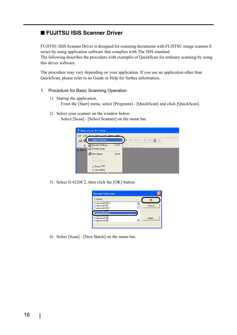 16 ■ fujitsu isis scanner driver | FUJITSU fi-4220C2 User Manual | Page 32 / 141