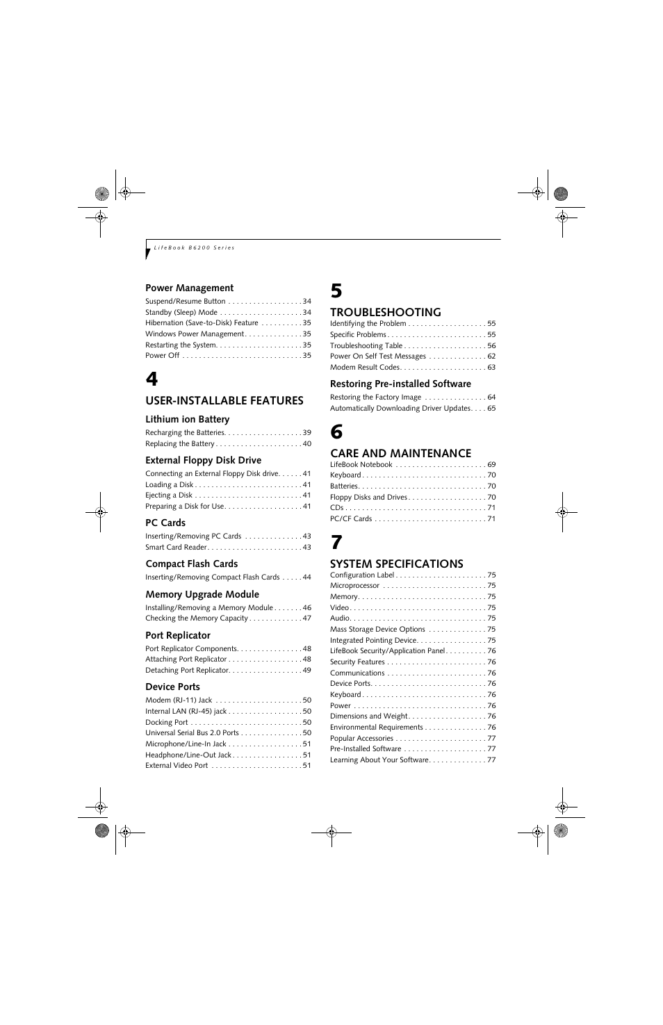 FUJITSU B6220 User Manual | Page 6 / 128