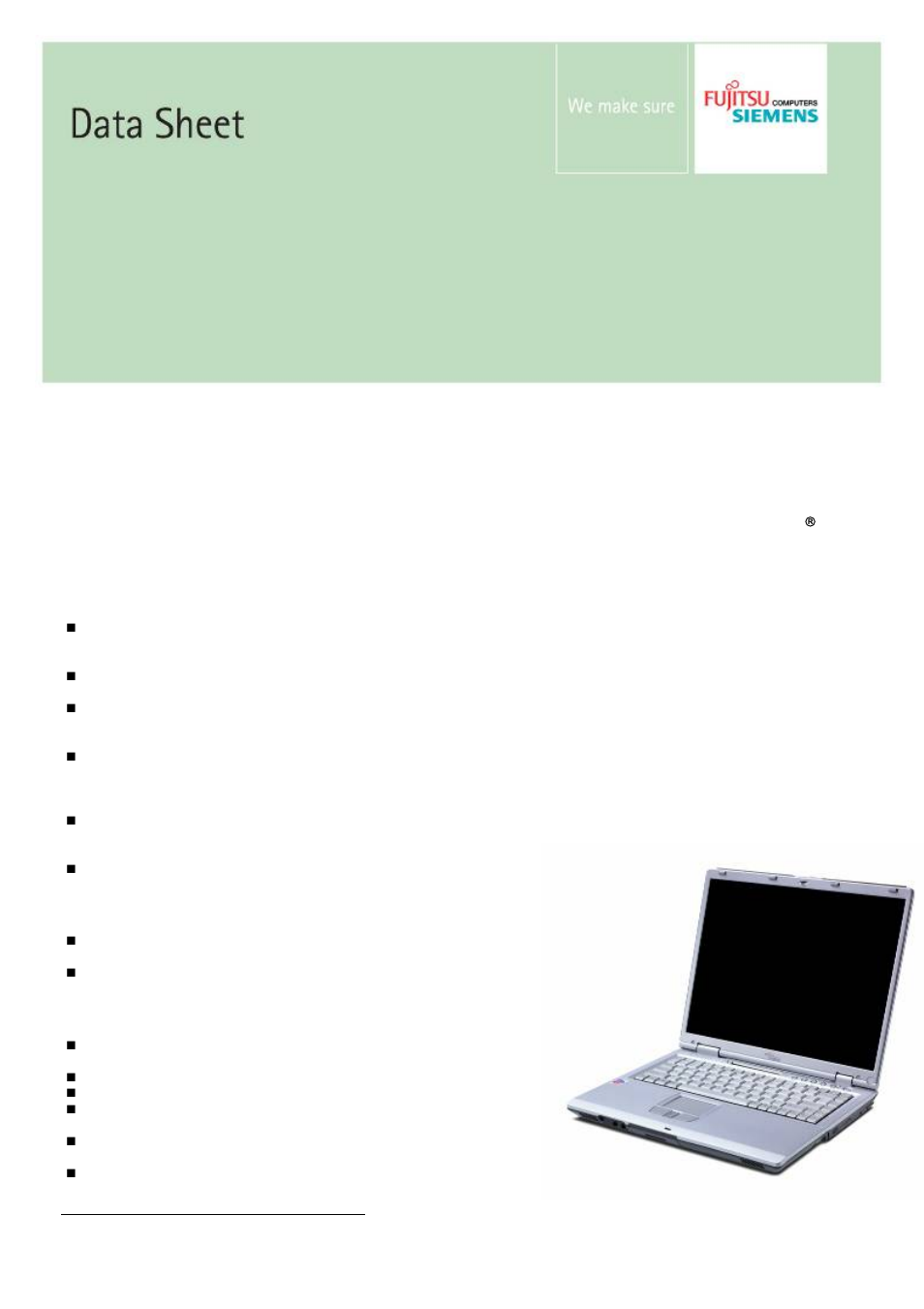 FUJITSU LIFEBOOK C1110 User Manual | 3 pages