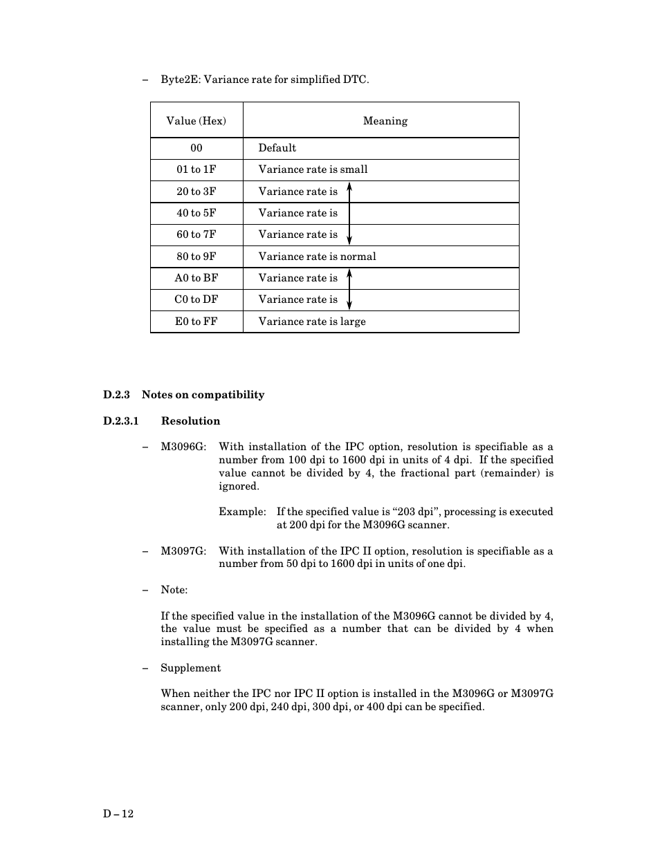 D.2.3 notes on compatibility, D.2.3.1 resolution, D.2.3 | Notes on compatibility, D $ 12 | FUJITSU M3097G User Manual | Page 157 / 163