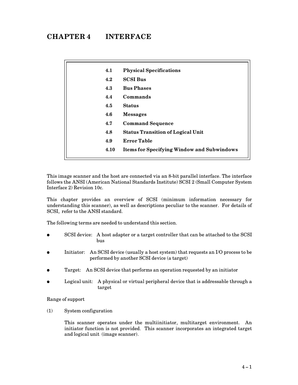 Chapter 4 interface, Chapter 4, Interface | FUJITSU M3097G User Manual | Page 26 / 163