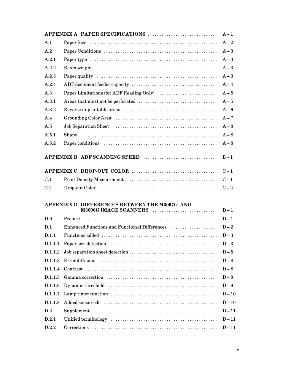 FUJITSU M3097G User Manual | Page 6 / 163