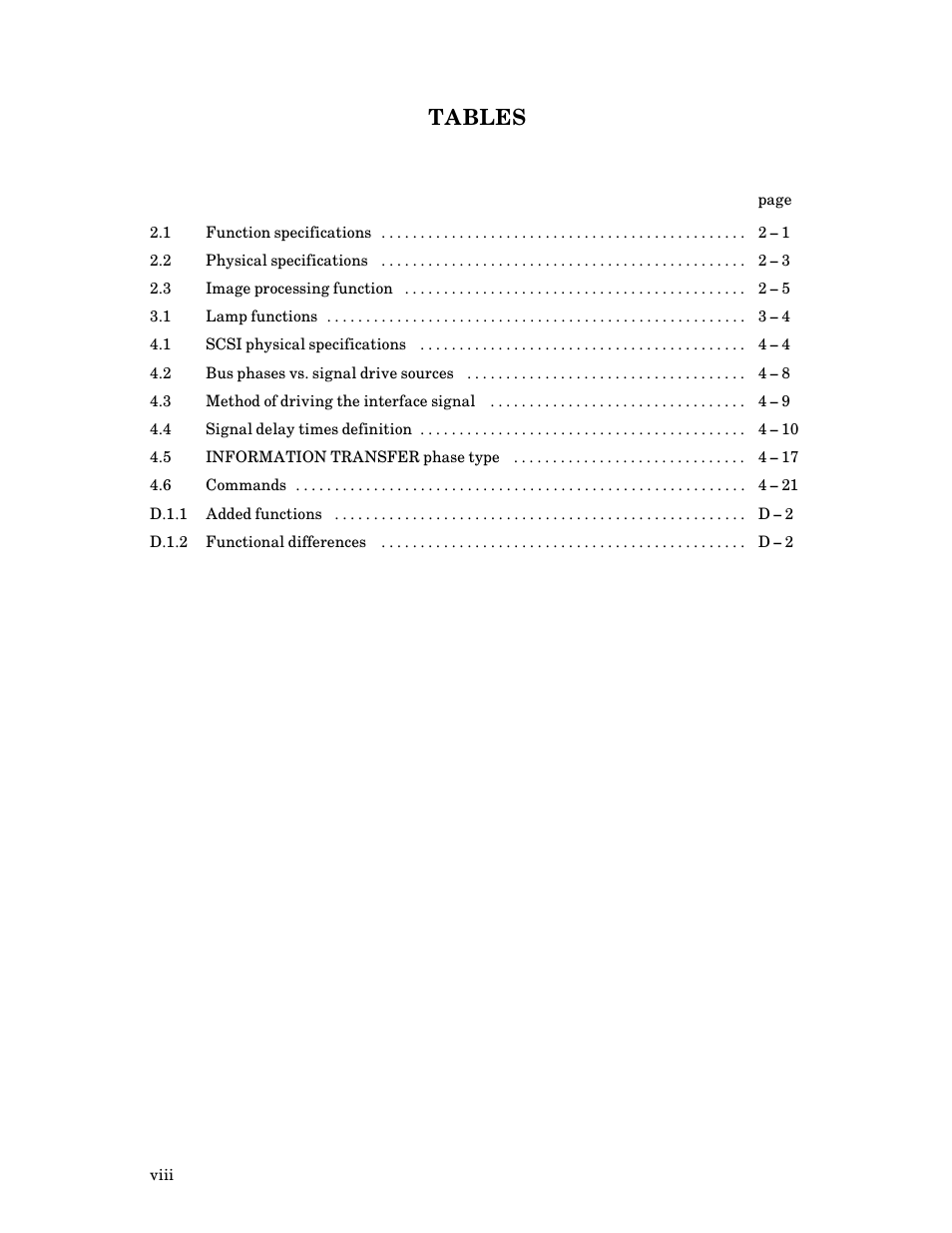 Tables | FUJITSU M3097G User Manual | Page 9 / 163