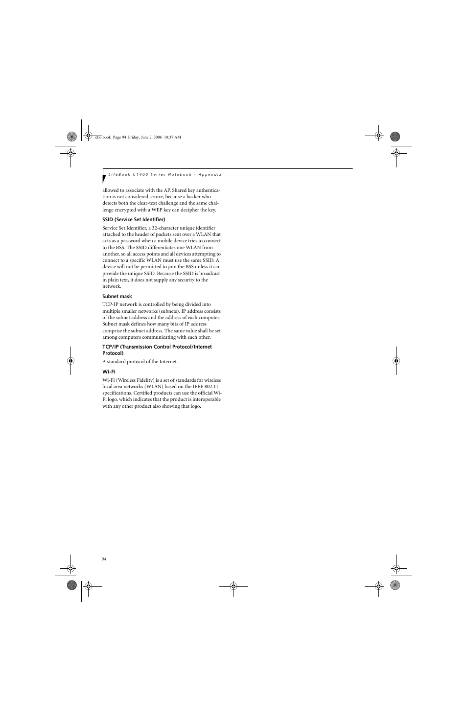 FUJITSU C1410 User Manual | Page 104 / 112