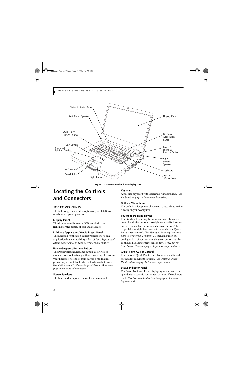 Locating the controls and connectors | FUJITSU C1410 User Manual | Page 16 / 112