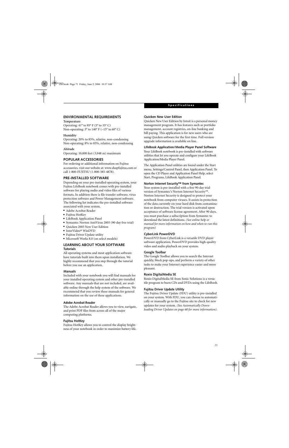 FUJITSU C1410 User Manual | Page 81 / 112