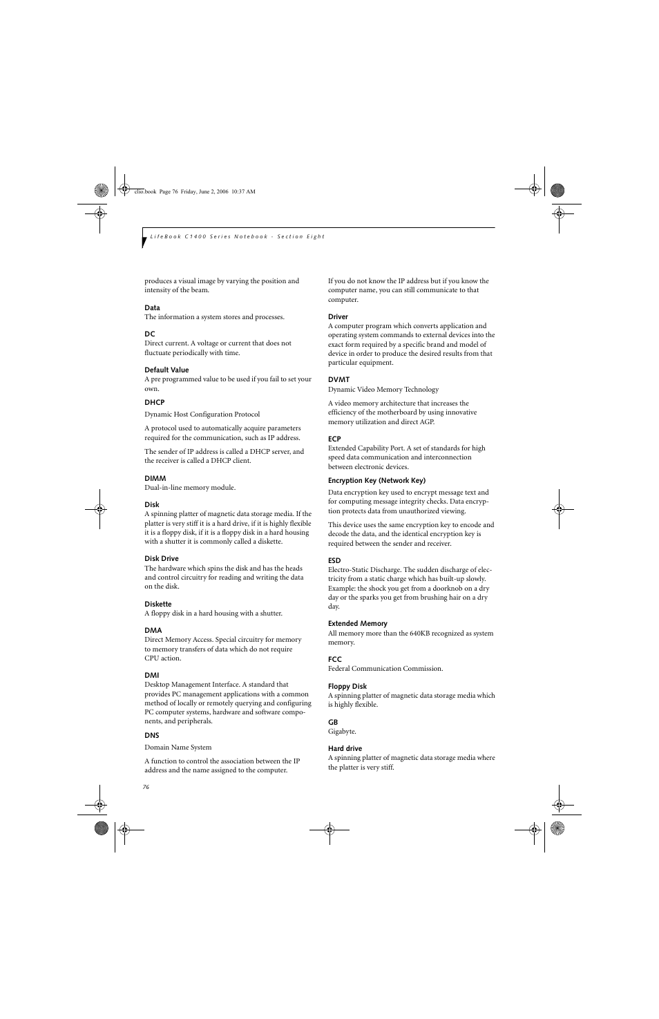 FUJITSU C1410 User Manual | Page 86 / 112