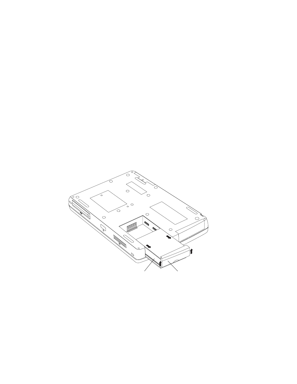 Removing and installing the battery pack, Removing the battery pack, Removing and installing the battery pack 2 | FUJITSU 510 User Manual | Page 26 / 40