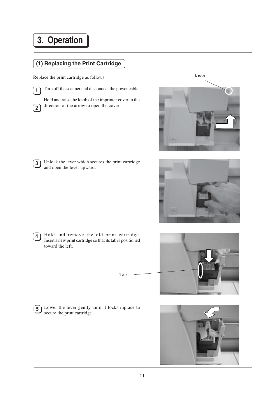 Operation | FUJITSU fi-434PR User Manual | Page 13 / 44