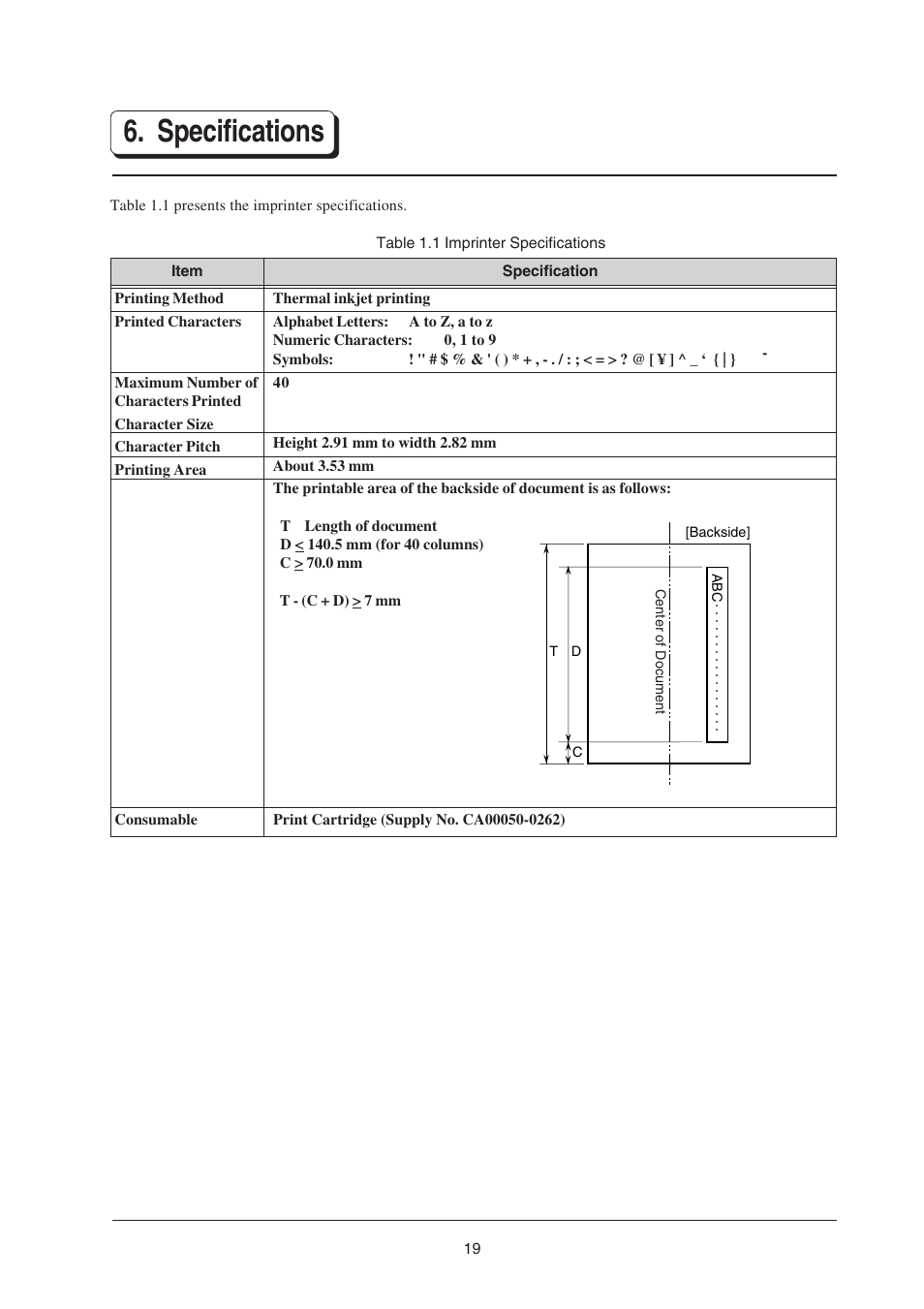 Specifications | FUJITSU fi-434PR User Manual | Page 21 / 44