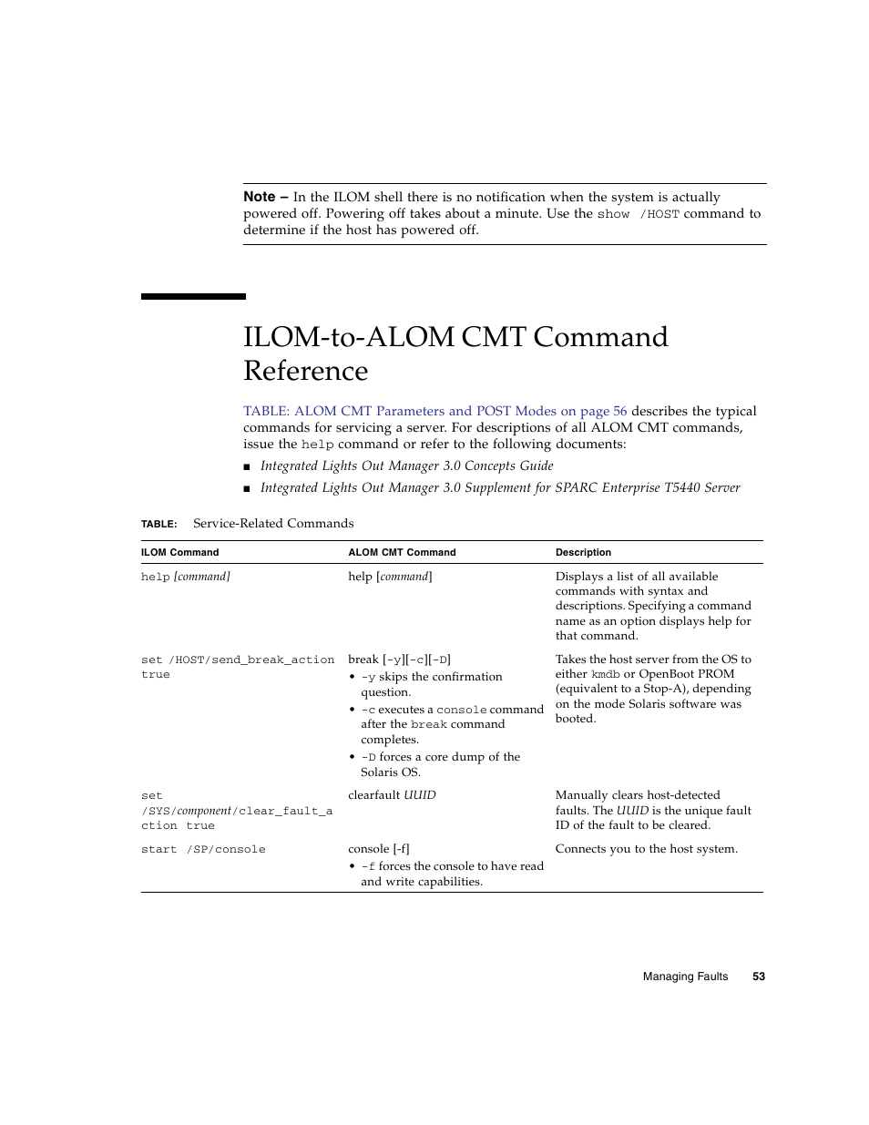Ilom-to-alom cmt command reference | FUJITSU SPARC T5440 User Manual | Page 79 / 214