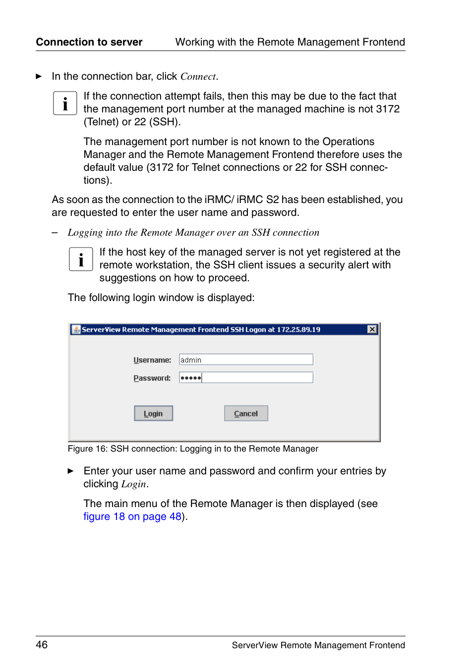 FUJITSU Primergy ServerView Suite ServerView Remote Management Frontend V4.90 User Manual | Page 46 / 62