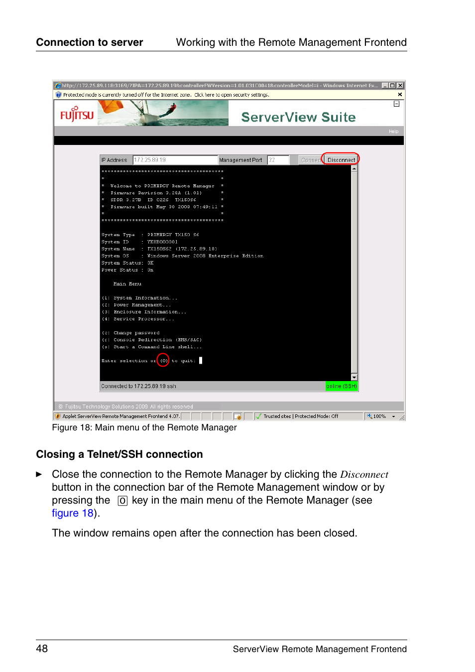 FUJITSU Primergy ServerView Suite ServerView Remote Management Frontend V4.90 User Manual | Page 48 / 62