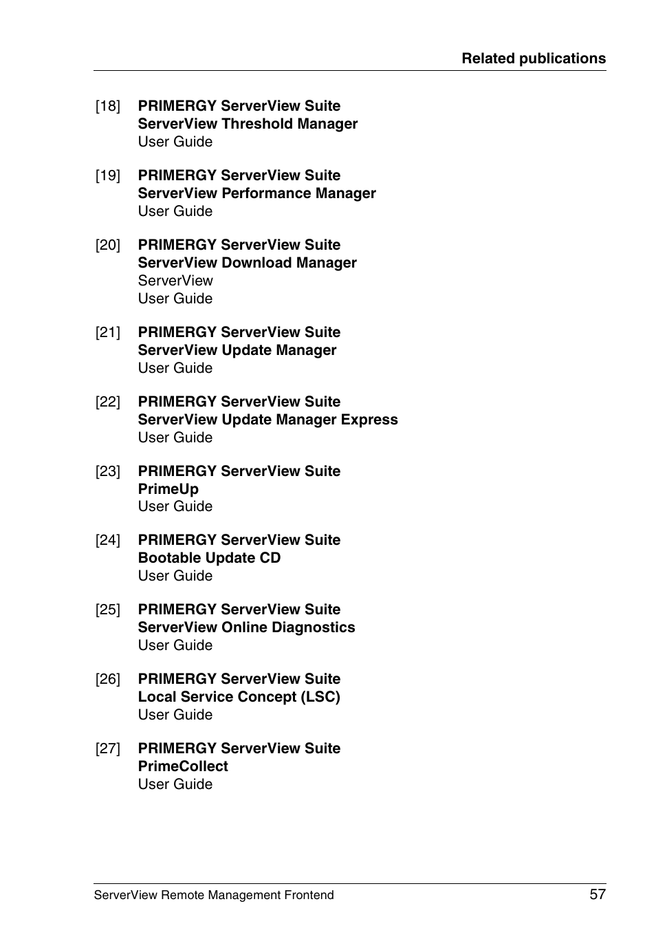FUJITSU Primergy ServerView Suite ServerView Remote Management Frontend V4.90 User Manual | Page 57 / 62